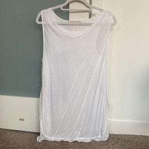 Anthropologie White Sleeveless Top
